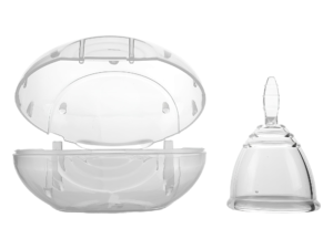 Transparent aunt cup for menstrual women