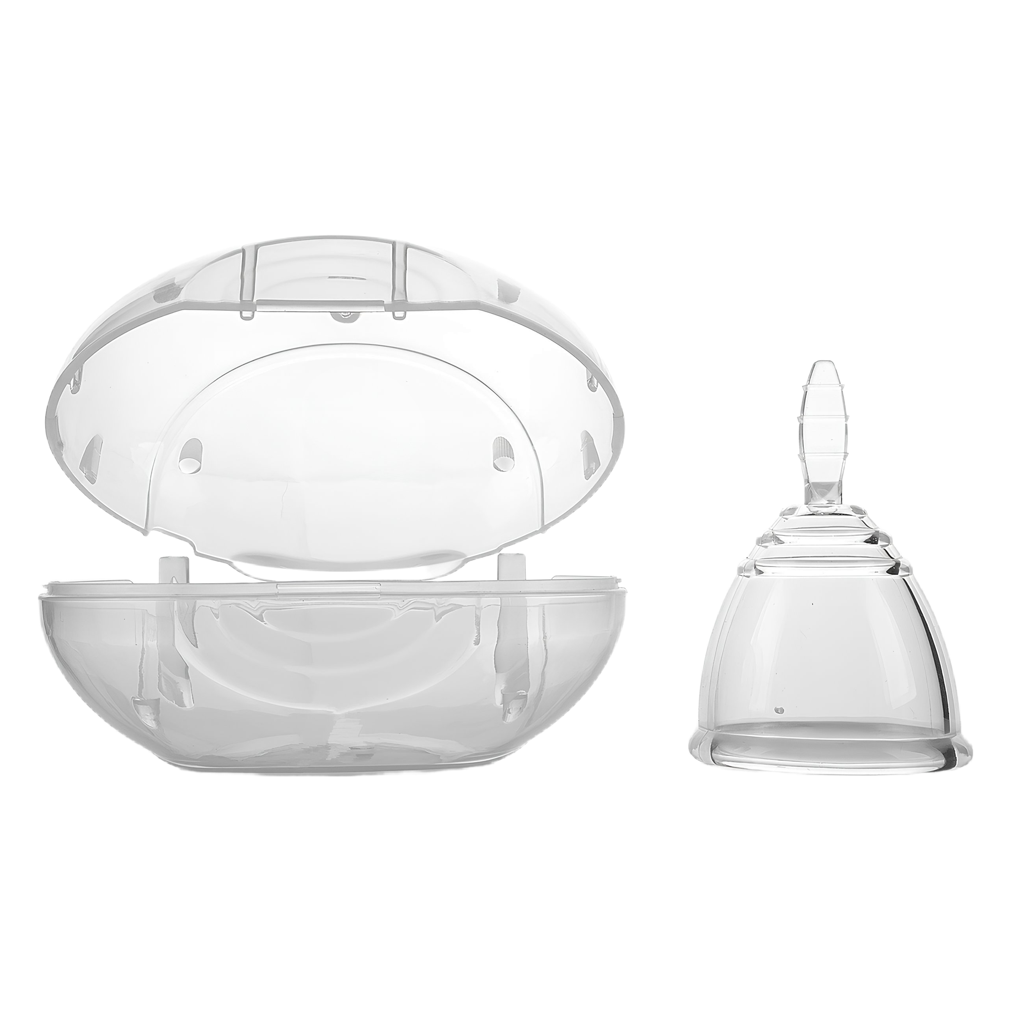 Transparent aunt cup for menstrual women